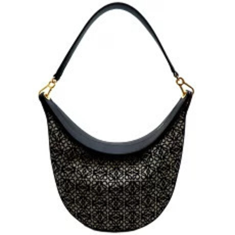 Loewe Luna Dog Shoulder Bag Jacquard Navy Blue